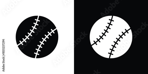 Baseball icons pictogram. Vector isolated shape in modern doodle style.