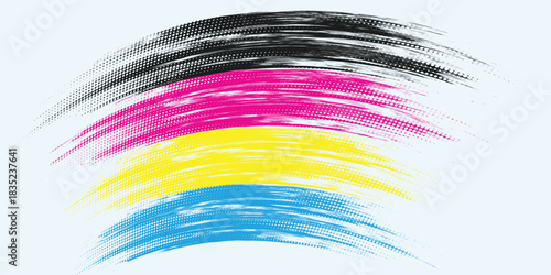 abstract cmyk color stripes background. EPS 10