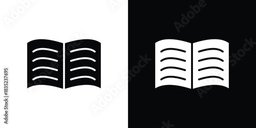 Book icons pictogram. Vector isolated shape in modern doodle style.