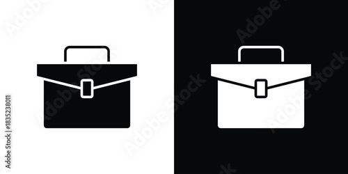 Briefcase icons pictogram. Vector isolated shape in modern doodle style.