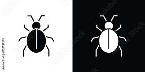 Bug icons pictogram. Vector isolated shape in modern doodle style.