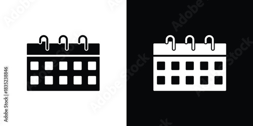 Calendar icons pictogram. Vector isolated shape in modern doodle style.