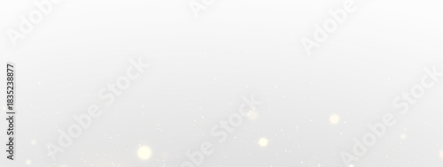 White Sparkling Bokeh with Magical Glow, Golden Shine and Vector Glitter Flare