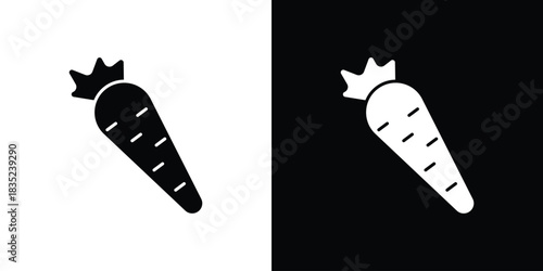 Carrot icons pictogram. Vector isolated shape in modern doodle style.