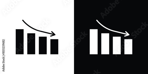 Chat arrow down icons pictogram. Vector isolated shape in modern doodle style.