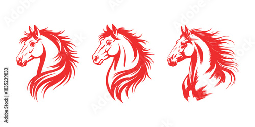 Set of link chain with sparkles icon in vector design