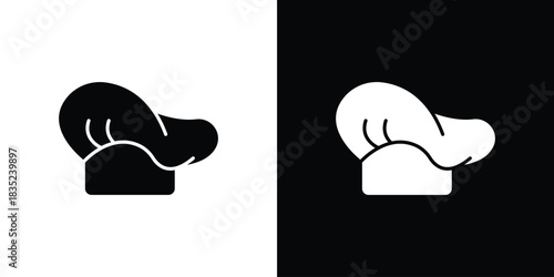 Chef hat icons pictogram. Vector isolated shape in modern doodle style.