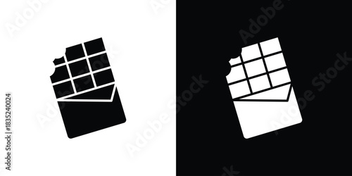 Chocolate icons pictogram. Vector isolated shape in modern doodle style.