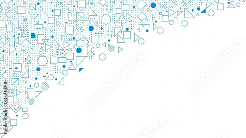 Abstract Corporate Background with Blue Diagonal Dot Corner on Clean White Minimal Design