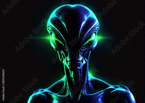 Imaginative extraterrestrial head