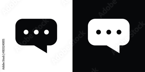 Comment icons pictogram. Vector isolated shape in modern doodle style.