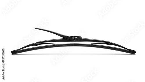 Windshield wiper blade car part for visibility isolated on white background