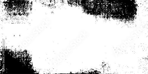 Abstract grunge background with black ink splatter stain texture pattern frame