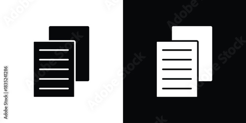 Copy icons pictogram. Vector isolated shape in modern doodle style.