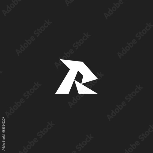 Free Download Sophisticated monogram R logo with geometric shape. - GFXLoad