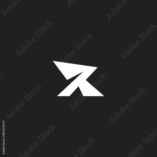 Free Download Modern monogram R design with clean, sharp lines. - GFXLoad