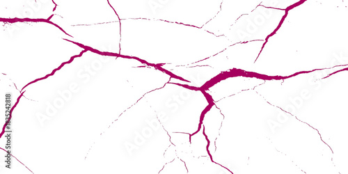 Red paint splashes collide against a grunge wall texture pattern design vector