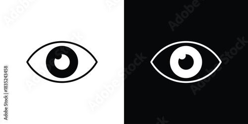 Eye icons pictogram. Vector isolated shape in modern doodle style.