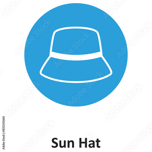 Sun Hat Vector icon which can easily modify or edit