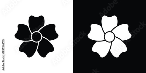 Flower icons pictogram. Vector isolated shape in modern doodle style.