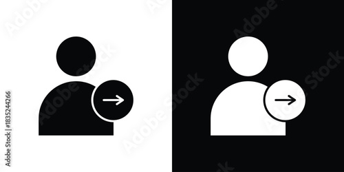 Following icons pictogram. Vector isolated shape in modern doodle style.