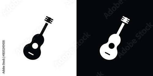 Guitar icons pictogram. Vector isolated shape in modern doodle style.