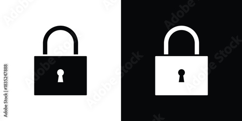 Lock icons pictogram. Vector isolated shape in modern doodle style.
