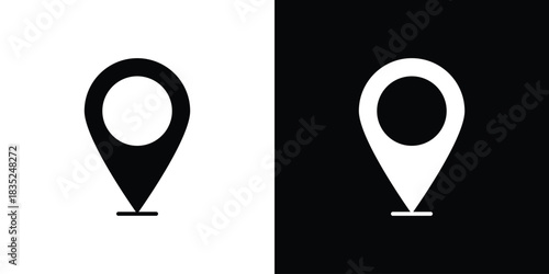 Marker icons pictogram. Vector isolated shape in modern doodle style.