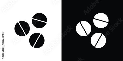 Medicine icons pictogram. Vector isolated shape in modern doodle style.