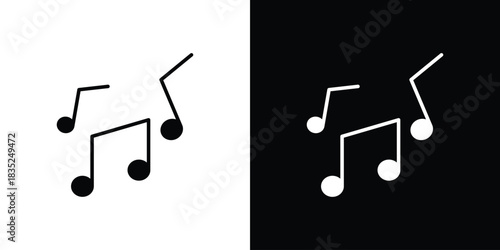 Music icons pictogram. Vector isolated shape in modern doodle style.