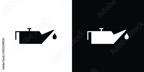 Oil can icons pictogram. Vector isolated shape in modern doodle style.
