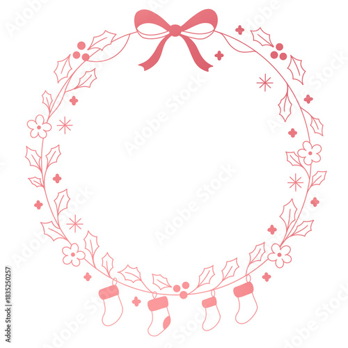 Minimal Winter Floral Frame