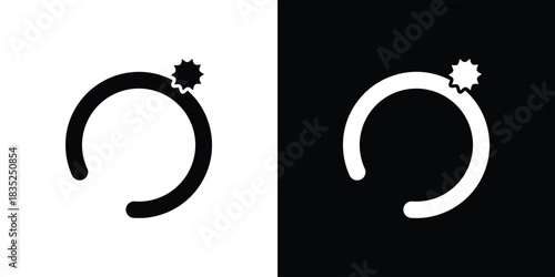 Piercing icons pictogram. Vector isolated shape in modern doodle style.