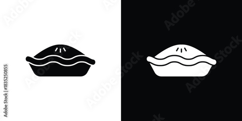 Pie icons pictogram. Vector isolated shape in modern doodle style.