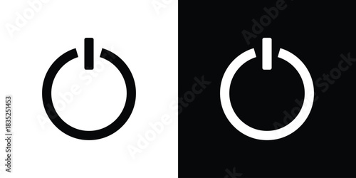 Power icons pictogram. Vector isolated shape in modern doodle style.