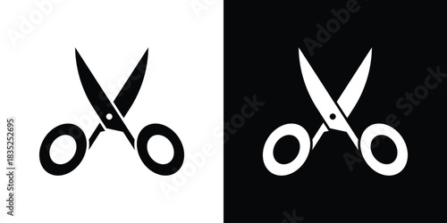 Scissors icons pictogram. Vector isolated shape in modern doodle style.