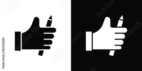 Self expression icons pictogram. Vector isolated shape in modern doodle style.