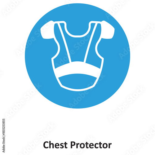 Chest Protector Vector icon which can easily modify or edit