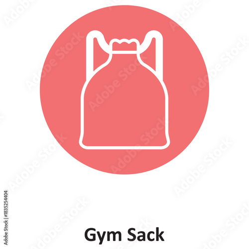 Gym Sack Vector icon which can easily modify or edit