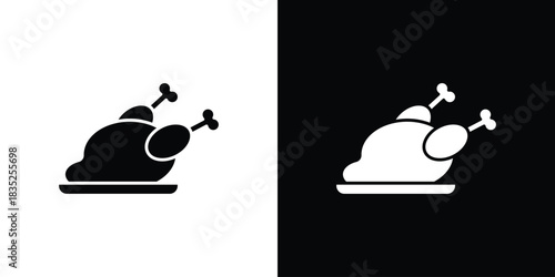 Turkey icons pictogram. Vector isolated shape in modern doodle style.