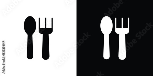 Utensils icons pictogram. Vector isolated shape in modern doodle style.