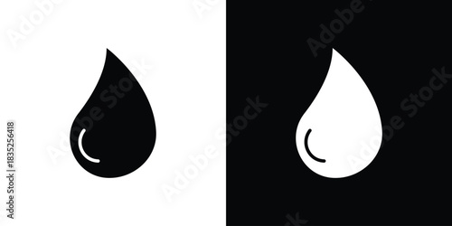 Water drop icons pictogram. Vector isolated shape in modern doodle style.