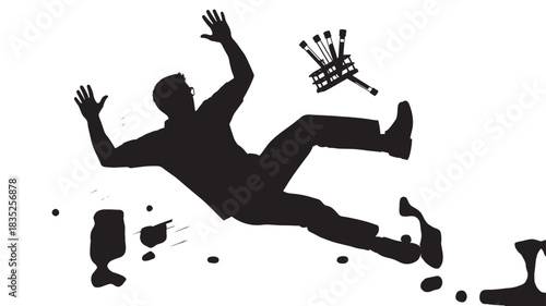 Oh no, spilling the lab samples! Scientist falling in the lab is a setback for research but could also be a hilarious accident, a clumsy moment in science