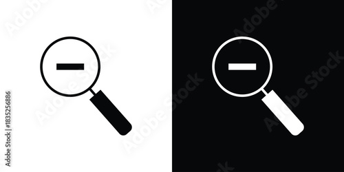 Zoom out icons pictogram. Vector isolated shape in modern doodle style.