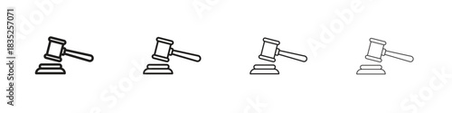 Gavel icon on white background. Modern simple icon vector illustration.