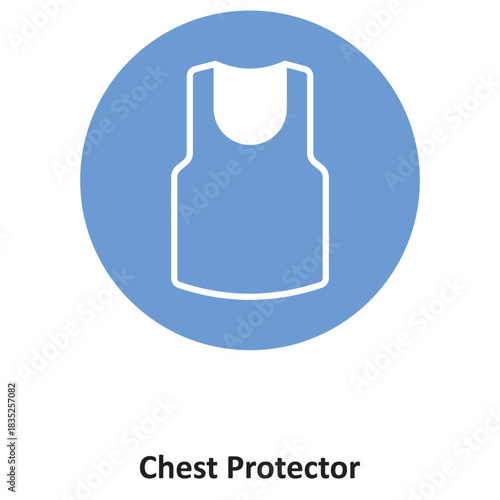 Chest Protector Vector icon which can easily modify or edit