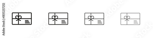 Gift voucher icon on white background. Modern simple icon vector illustration.