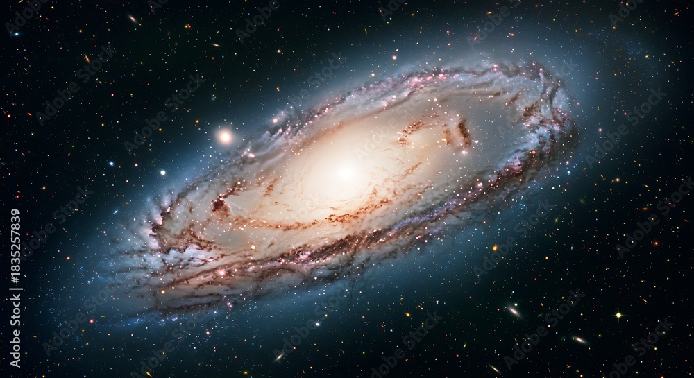 Obraz premium Spectacular Spiral Galaxy Shining Brightly In The Vast Expanse Of Space