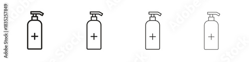 Hand sanitizer icon on white background. Modern simple icon vector illustration.