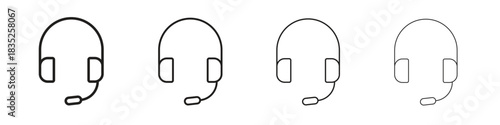Headset icon on white background. Modern simple icon vector illustration.